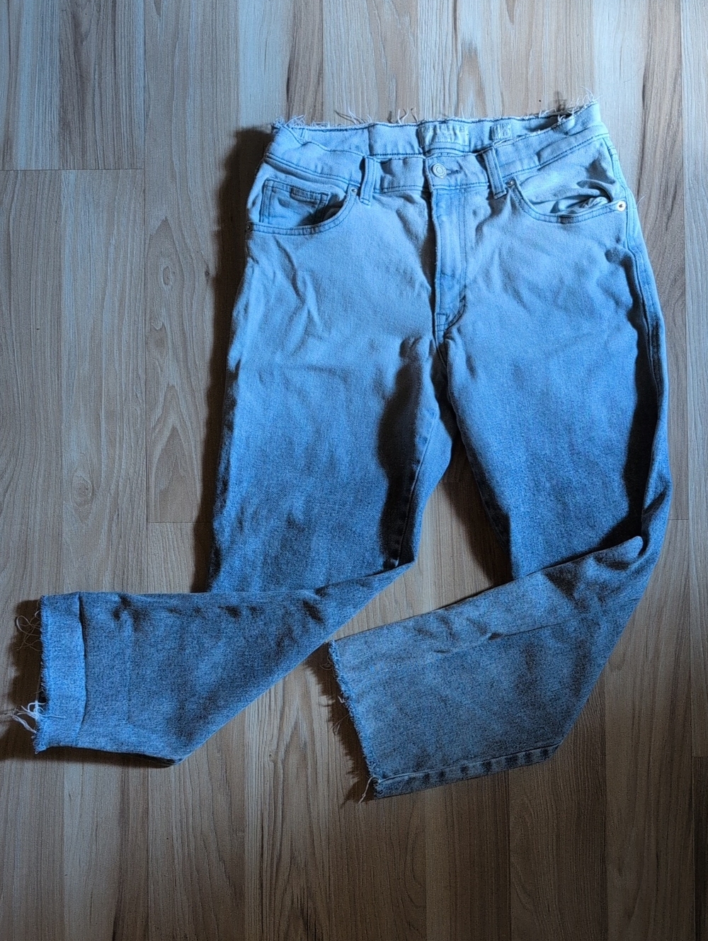 Lucky Brand Ombre Wash Denim Jeans - Raw Hem